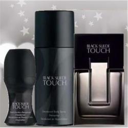 Lot 3 produits BLACK SUEDE TOUCH pour homme : eau de toilette, déo bille et déo vapo