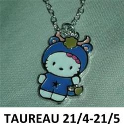 Collier Helly Kitty signe du zodiaque Taureau