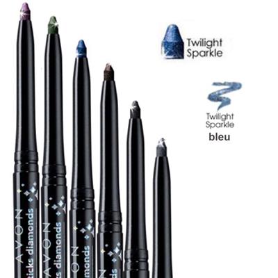 Crayon eyeliner rétractable yeux bleu scintillant Twilight Sparkle Avon Diamonds longue tenue