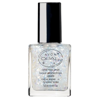 Vernis top coat Opalescence pour une finition pailletée