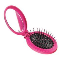 Brosse pliable de voyage et compacte rose AVON avec miroir - second choix