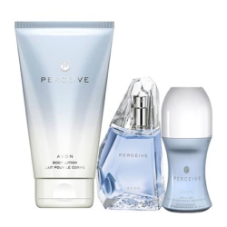 Lot PERCEIVE Avon : eau de parfum, lotion, déodorant bille