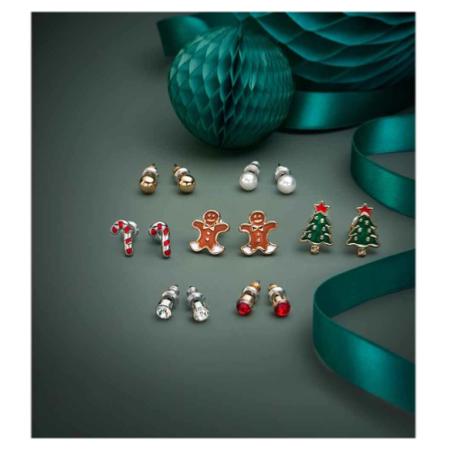 Set Holli de 7 paires de boucles d'oreilles spéciales Noël Avon