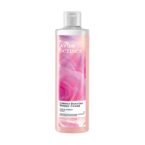 Crème de douche XL L'Amour Sunrise Avon - rose, iris et ambre