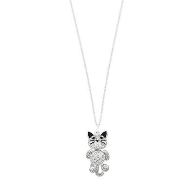 Collier Maribel Chat mignon articulé à strass