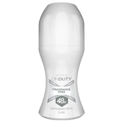 Déodorant à bille anti-transpirant sans parfum Avon On Duty Fragrance Free