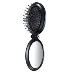 Brosse pliable de voyage et compacte AVON Sparkle noire  strass et miroir