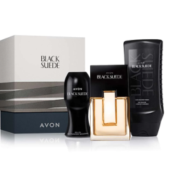 Lot BLACK SUEDE Avon : eau de toilette, déo bille, gel douche