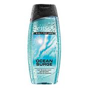 Gel douche 2 en 1 corps et cheveux Ocean Surge Avon Senses - menthe poivrée et marine