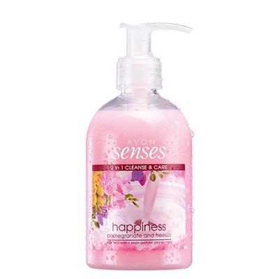 Savon liquide Happiness Avon Senses grenade et freesia