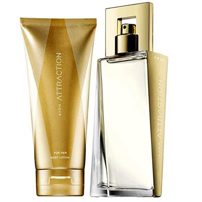 Lot ATTRACTION femme Avon : eau de parfum, lotion