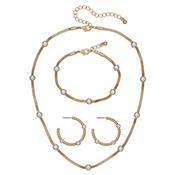 Parure Lynne collier, bracelet et boucles d'oreilles perles