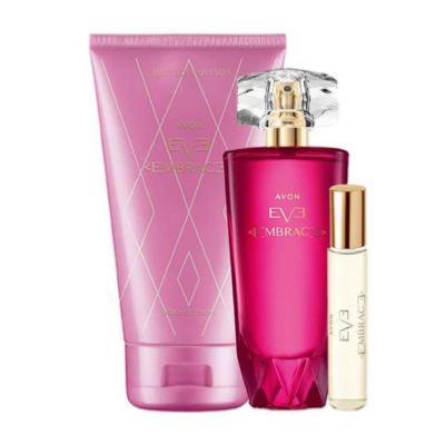 Lot EVE EMBRACE Avon : eau de parfum, lotion, vaporisateur