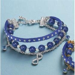 Bracelet Cicilia bleu cobalt Avon solidarité contre les violences domestiques