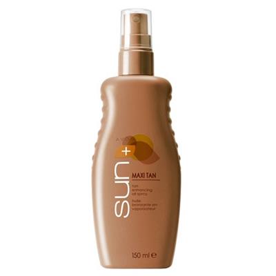 Huile bronzante vaporisateur Avon Maxi Tan pour intensifier le bronzage
