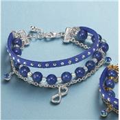 Bracelet Cicilia bleu cobalt Avon solidarité contre les violences domestiques